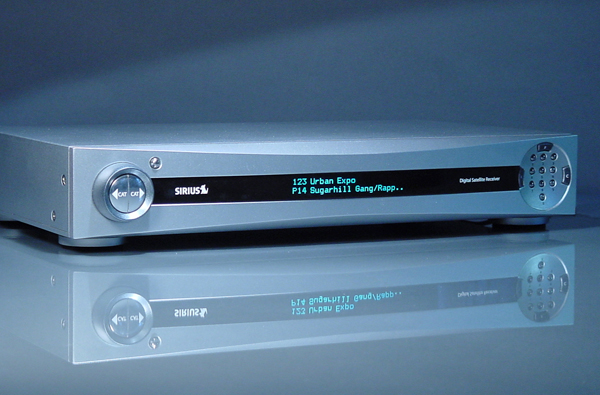 Mid-size receiver model featuring a jog dial and rectangular interface, designed for intuitive navigation.