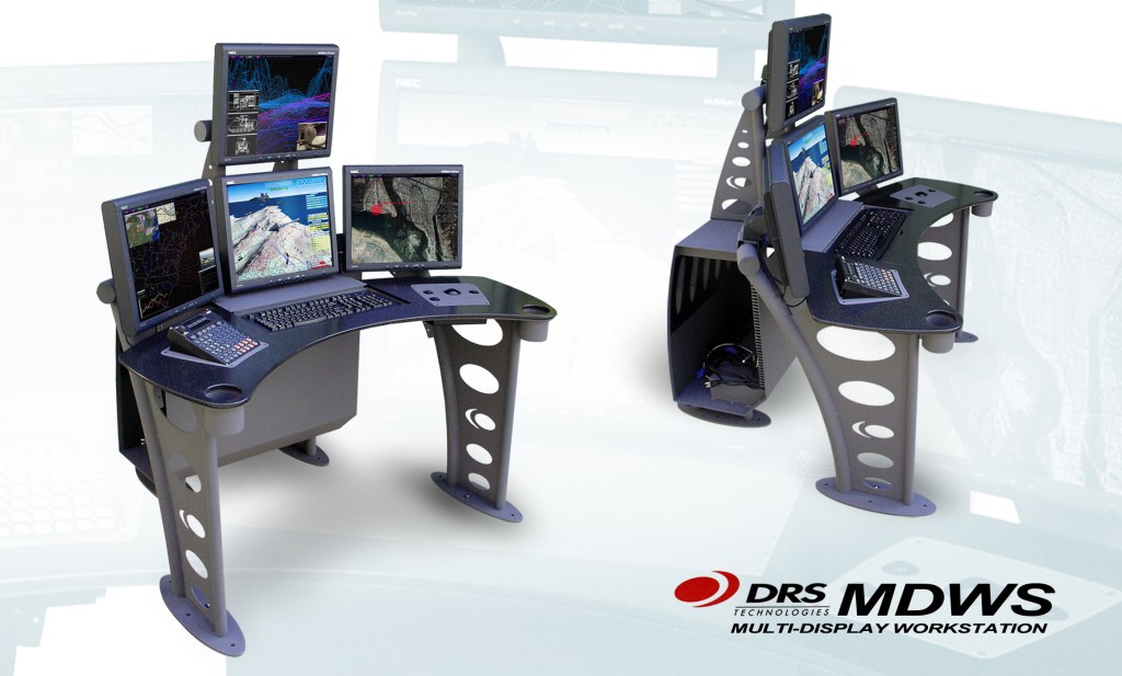 Ship-Mounted Navigation Center: Multi-screen naval navigation console with integrated displays for shipboard training and live operations | Defense & Security